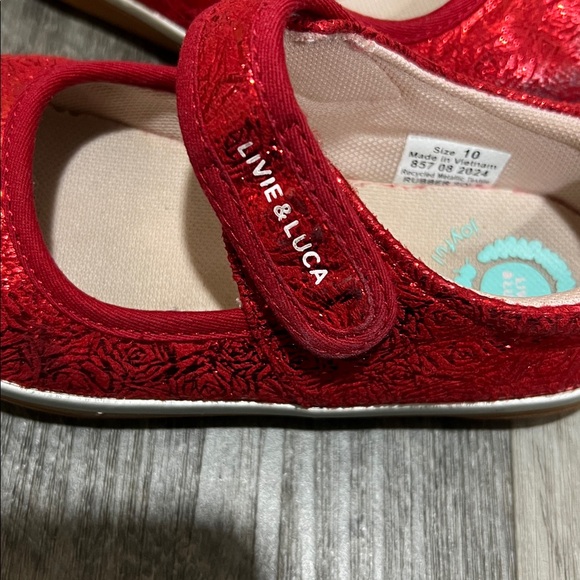 Livie & Luca Metallic Red Mary Jane size 10 - Picture 9 of 11